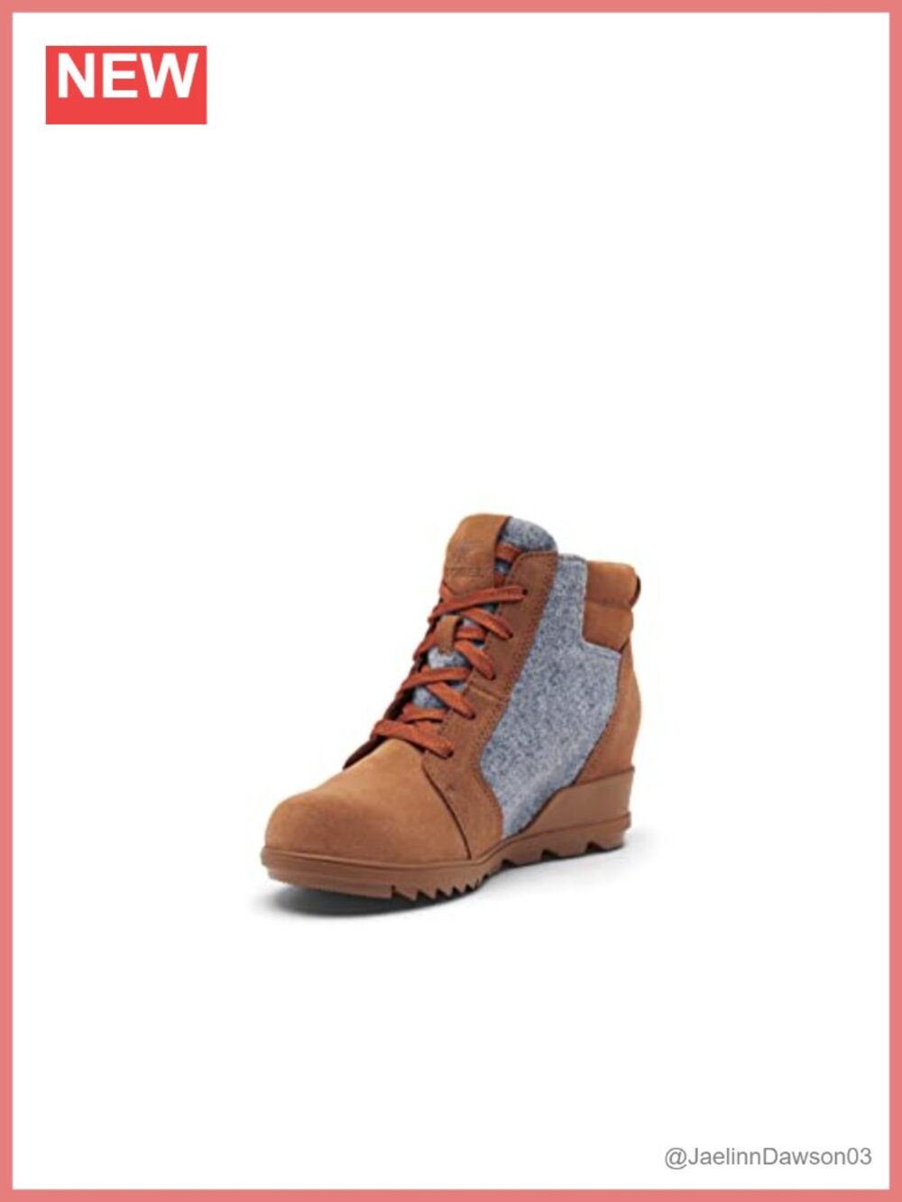 Waterproof Suede Lace Up Ankle Bootie Wedge Lug Sole Winter